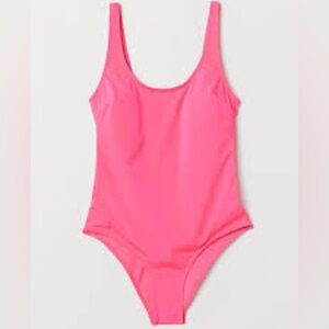 H&M | Neon Pink One Piece Swimsuit Sz US 8
